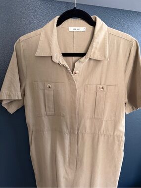 Mod Ref Utility Short-Sleeve Jumpsuit - taupe - medium